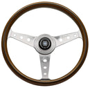 Nardi Classic Steering Wheel - 360mm | Wood Finish / Glossy Spokes w/ Holes