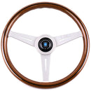 Nardi Classic Steering Wheel - 360mm | Wood w/ White Anodized Spokes