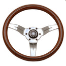 Nardi Deep Corn Steeing WHeel - 330mm | Mahogany Wood / Glossy Spokes