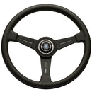 Nardi Classic Steering Wheel - 390mm | Black Leather / Black Spokes w/ Grey Stitching