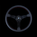 Nardi Sport Type A Steering Wheel - 330mm | Black Perf leather / Black / Red Stitch