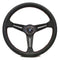 Nardi Deep Corn Sport Rally Steering Wheel - 350mm | Perforated Black w/ Red Stitching