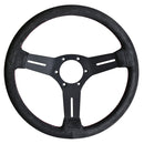 Nardi Classic Competition Steering Wheel No Horn Ring - 330mm | Black / Black Suede / Red Stitch