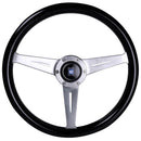 Nardi Marine Steering Wheel - 360mm | Black w/ Satin Spokes