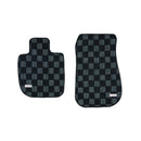 Phase 2 Motortrend Checkered Race Floor Mats (Dark Grey / Front) - 20+ Toyota GR Supra (A90/A91)