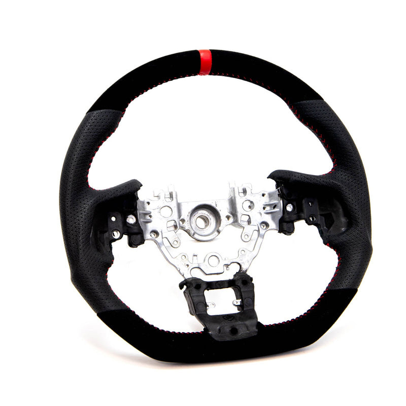 PRL Motorsports Steering Wheel (Leather / Suede - Red Stitch) - Honda Civic 1.5T incl Si 16-21