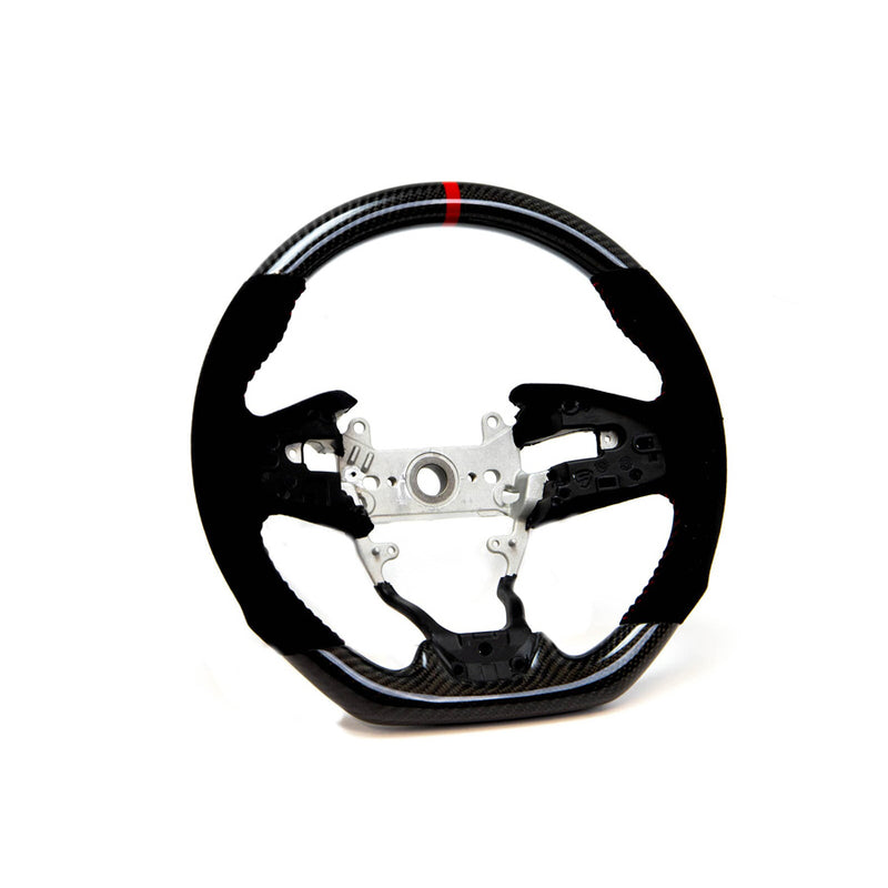 PRL Motorsports Steering Wheel (Carbon / Suede - Red Stitch) -  Honda Civic 1.5T incl Si 16-21