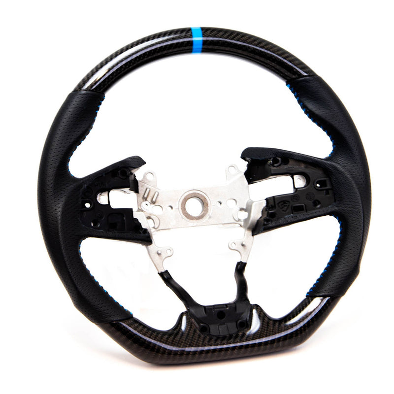 PRL Motorsports Steering Wheel (Carbon / Leather - Blue Stitch) - Honda Civic 1.5T incl Si 16-21