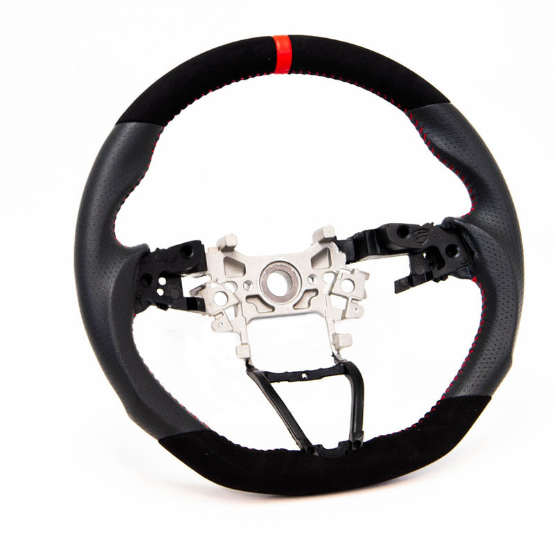 PRL Motorsports Steering Wheel (Leather / Suede - Red Stitch) - Honda Accord 18-22