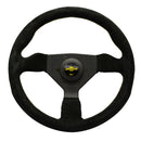 Personal Grinta Steering Wheel - 330mm | Black Suede / Yellow Stitch