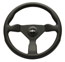 Personal Grinta Steering Wheel - 350mm | Black Leather/Black Spoke/Black Thread