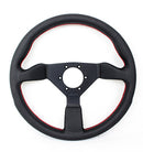 Personal Neo Grinta Steering Wheel - 330mm | Perforated Leather / Black Spokes / Red Stitch
