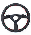 Personal Neo Grinta Steering Wheel - 350mm | Perforated Leather / Black Spokes / Red Stitch