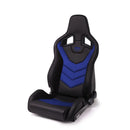 Recaro Sportster GT Seat - Vinyl Black / Blue Suede / Right Hand
