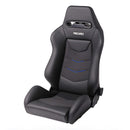 Recaro Speed V Seat - Black Leather / Blue Suede Accent / Left Hand