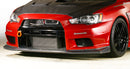 Varis Front Bumper Under Lip Version 1 Replacement, Carbon - 08-15 Mitsubishi Lancer Evolution X (CZ4A)