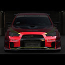 Varis Wide Body Version 2 Parts - Front Bumper V3 + Wide Lip, FRP - 08-15 Mitsubishi Lancer Evolution X (CZ4A)