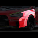 Varis Wide Body Version 2 Parts - Front Wide Fenders, FRP (4pcs) - 08-15 Mitsubishi Lancer Evolution X (CZ4A)
