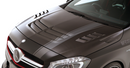 Varis VRS Cooling Bonnet Hood, System 2 with Side Fin Duct, FRP/Carbon Accent - Mercedes Benz A45 AMG Wagon