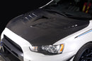 Varis Vented Hood Ver. 2, Ultimate with Duct (CF) - 08-15 Mitsubishi Lancer Evolution X (CZ4A)