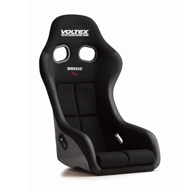 VOLTEX Racing x BRIDE ZETA IV Bucket Seat - Black Fabric | Super Aramid Black Carbon Shell