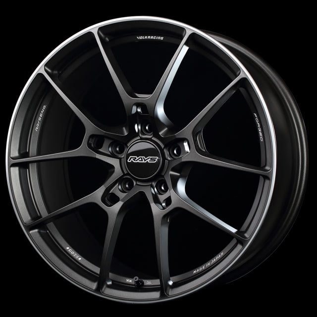 Volk Racing G025 Wheel  - 18x9.5 +22 | 5x114.3 | Matte Gunblack w/ DC Rim Edge