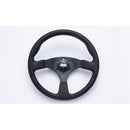 Works Bell Type III Steering Wheel (350mm) - Black Leather / Yellow Stitching