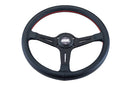 Works Bell Classical Steering Wheel (340mm) - Black Leather / Red Stitching