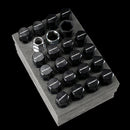 WedsSport 2-Piece Shell Type Racing Lock Bolt Set - Black / 14x1.5