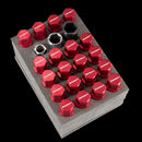 WedsSport 2-Piece Shell Type Racing Lock Bolt Set - Red / 14x1.5