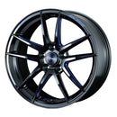 WedsSport RN-55M Wheel (Face F) - 18x8.5 / Offset +45 / 5x114.3 (Black Blue Machining)