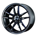 WedsSport RN-55M Wheel (Face FR) - 18x9.5 / Offset +25 / 5x114.3 (Black Blue Machining)