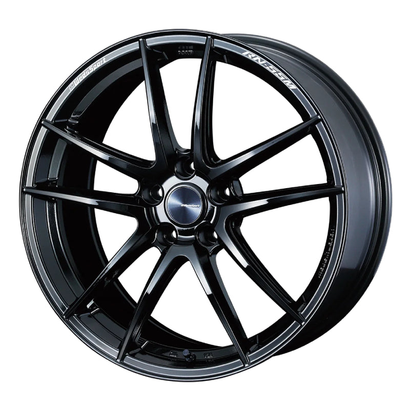 WedsSport RN-55M Wheel (Face F) - 19x8.5 / Offset +45 / 5x114.3 (Gloss Black)