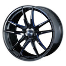 WedsSport RN-55M Wheel (Face R) - 19x9.0 / Offset +30 / 5x112 (Black Blue Machining)