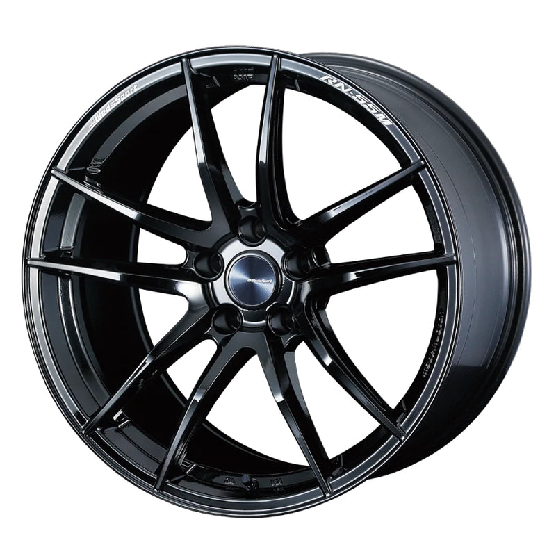 WedsSport RN-55M Wheel (Face R) - 19x9.5 / Offset +48 / 5x114.3 (Gloss Black)