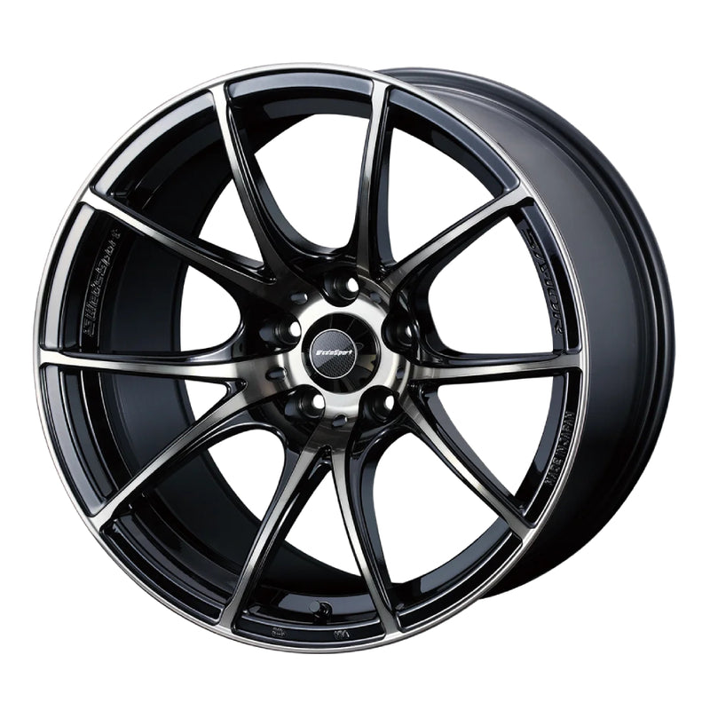 WedsSport SA-10R Wheel (Face RR) - 18x10.5 / Offset +12 / 5x114.3 (Zebra Black Bright)