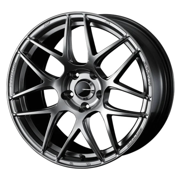 WedsSport SA-27R Wheel (Face F) - 18x8.0 / Offset +42 / 5x114.3 (Platinum Silver Black)