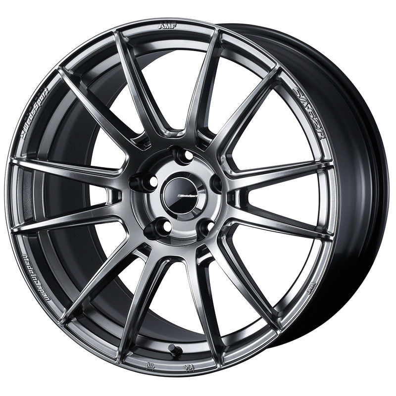 WedsSport SA-62R Wheel (Face M) - 18x8.5 / Offset +52 / 5x114.3 (Platinum Silver Black)