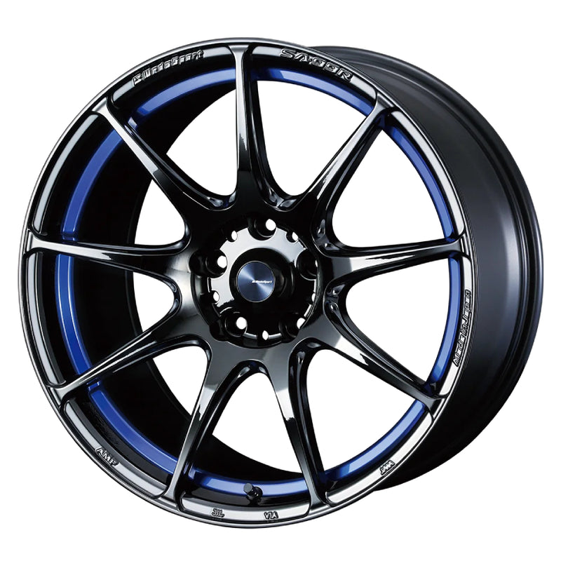 WedsSport SA-99R Wheel - 18x7.5 / Offset +35 / 5x114.3 (Face F / Blue Light Chrome II)
