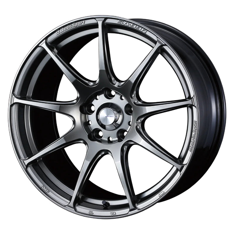 WedsSport SA-99R Wheel - 17x7.5 / Offset +48 / 5x100 (Face FR / Platinum Silver Black)