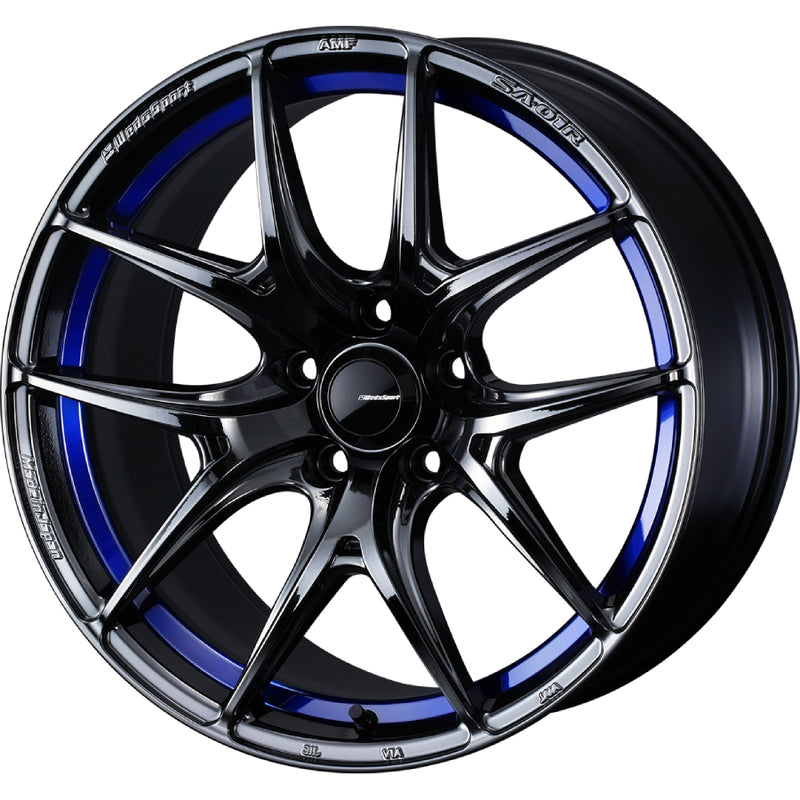 WedsSport SA-01R Wheel (Face R) - 18x9.5 / Offset +38 / 5x114.3 (Blue Light Chrome II)