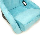 NRG FRP Bucket Seat ULTRA Edition with Grey Pearlized Back / Teal Microfiber Material - Large