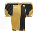NRG Brushed Aluminum Sport Pedal A/T – Chrome Gold with Black Carbon