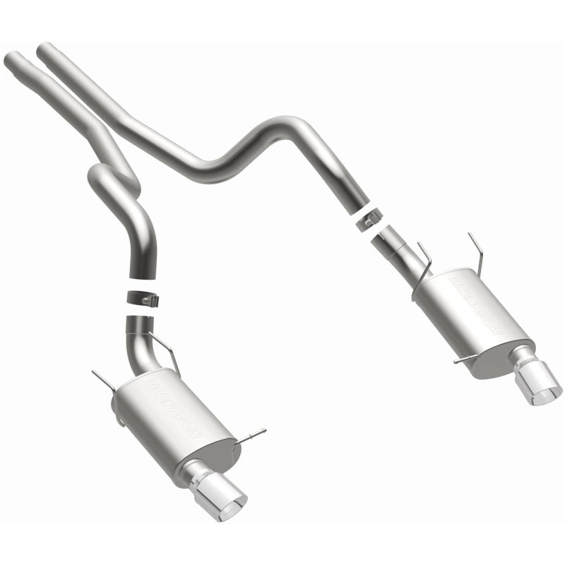 MagnaFlow 13 Ford Mustang Dual Split Rear Exit Stainless Cat Back Performance Exhaust (Street)