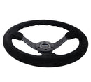 NRG 350mm Deep Dish Suede Steering Wheel – 3" Dish
