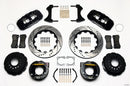 Wilwood AERO4 Rear Brake Kit (Black Calipers) - Parking Chevrolet 12 Bolt-Spec 3.15 in Bearing - 14.00 in Drilled & Slotted Rotors / Parking Brake | 140-10945-D