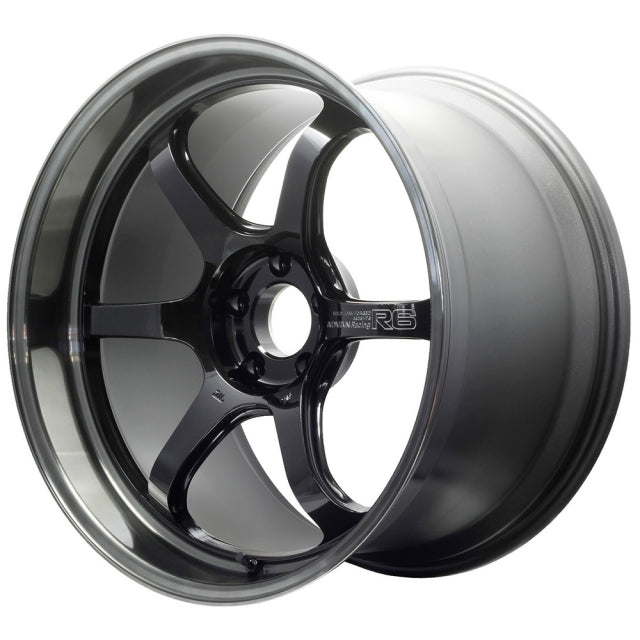 Advan Racing R6 Wheel - 20x8.5 / Offset +38 / 5x114.3 (Machining & Black Coated Graphite)