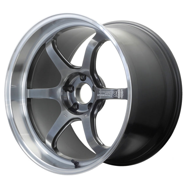 Advan Racing R6 Wheel - 20x12.0 / Offset +20 / 5x114.3 (Machining & Racing Hyper Black)