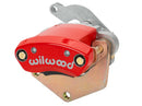 Wilwood MC4 Mechanical Left Brake Caliper - 1.19 in Piston Bore / 1.10 in Rotor Thickness / Red Powder Coat / 2.00 in Mounting Centers | 120-17144-RD
