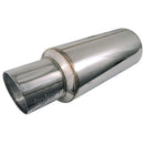 Injen SES Universal Muffler – 2 3/8 Universal Muffler with Stainless Steel resonated rolled tip (Injen embossed logo)